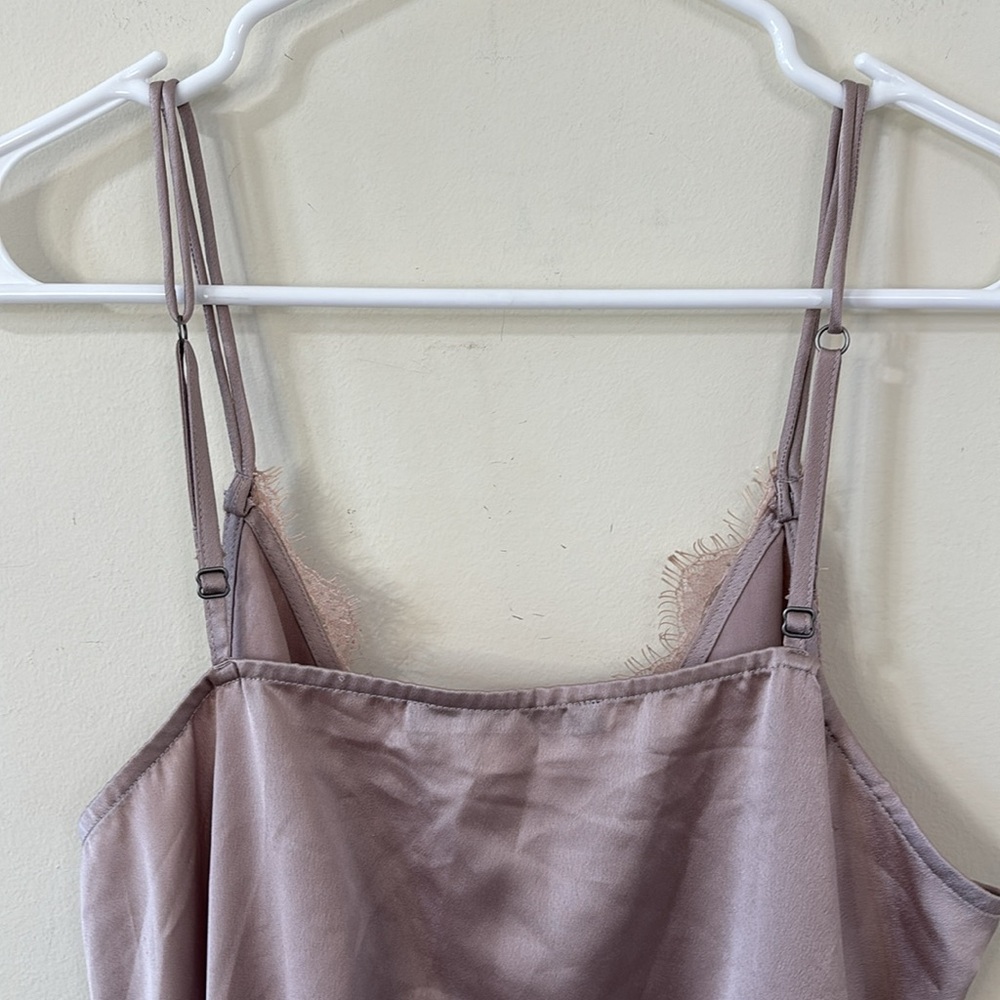 Abercrombie & Fitch Mauve Lace Cami Bodysuit Size Large - Picture 6 of 8